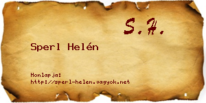 Sperl Helén névjegykártya
